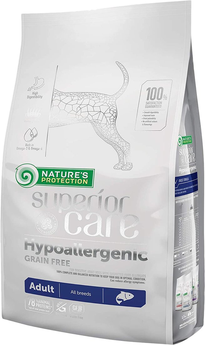 

Сухой корм для собак Nature's Protection Superior Care Grain Free Salmon Adult All Breeds 10 кг