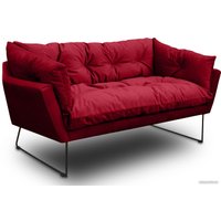 Диван Brioli Анико двухместный (V8/вишневый)