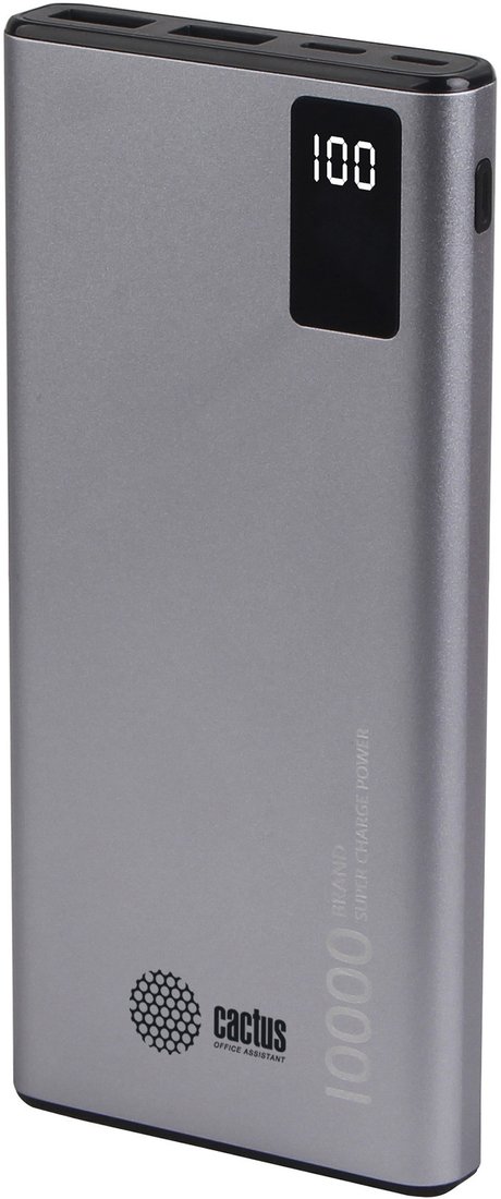 

Внешний аккумулятор CACTUS CS-PBFSLT-10000 (серый)