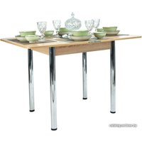 Кухонный стол Рамзес Ломберный 80x60 (дуб сонома светлый, ноги хром)