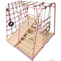 Детский спортивный комплекс Вертикаль Веселый малыш Maxi (горка, мягкие бортики, розовый)