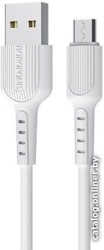 Кабель Borofone BX16 microUSB 1 м (белый)