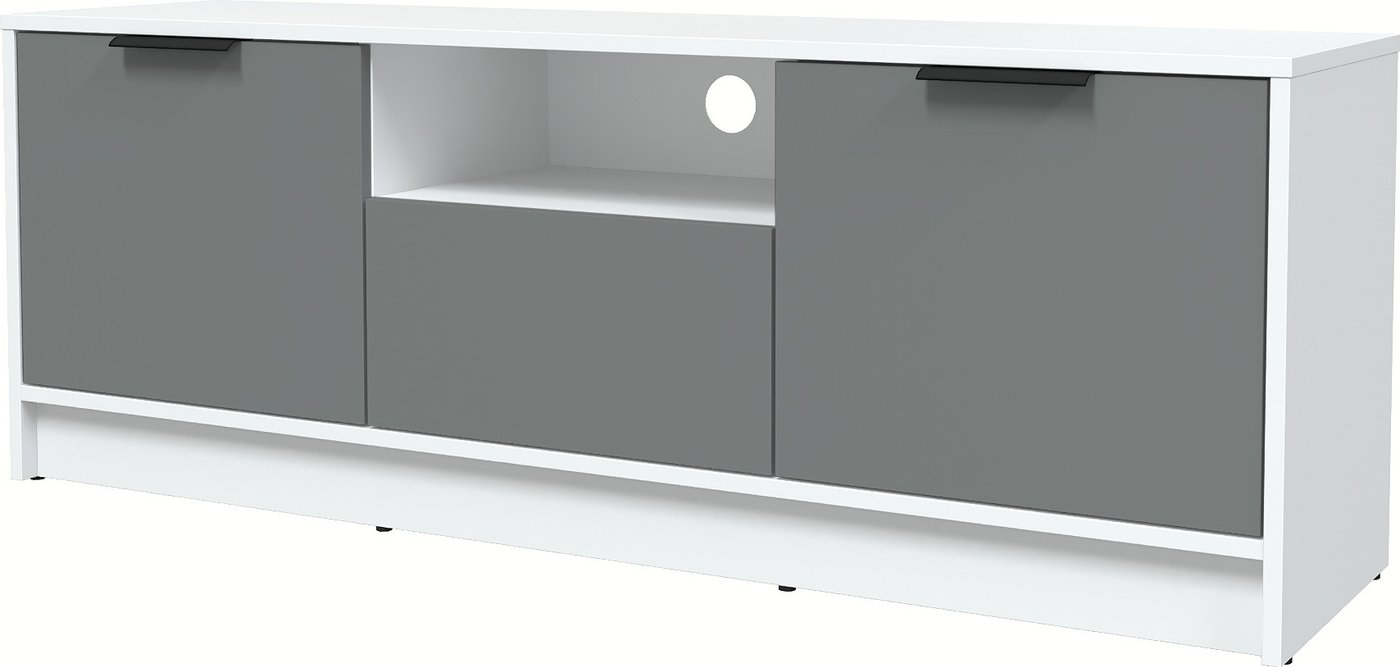 

Тумба Интерлиния ТВ Концепт КТ-ТВ3-50 Глосс (белый платинум/серый)