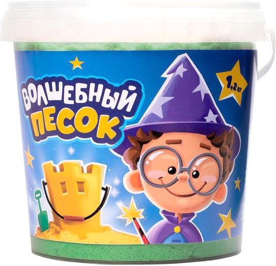 

Песок кинетический Волшебный песок KPN3SL (1.2 кг, зеленый)