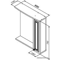  AM.PM Шкаф с зеркалом Palace One 65 M41MPR0651WG (правый,белый глянец)