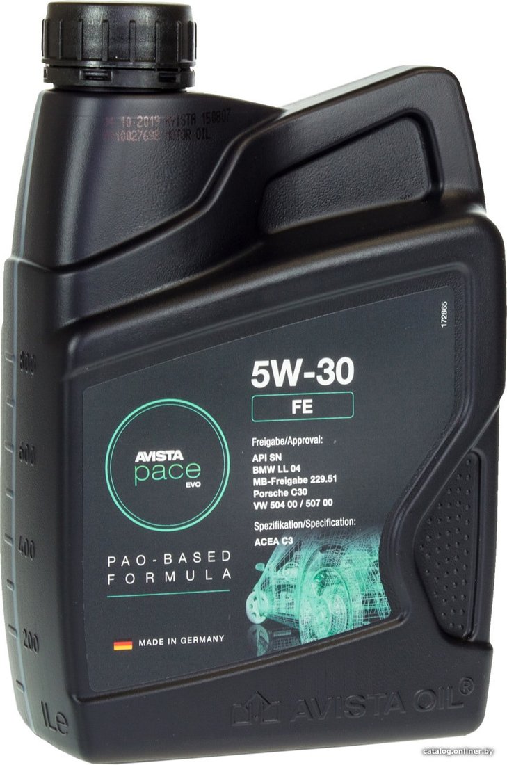 Моторное масло Avista pace EVO FE 5W-30 1л