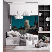 Фотообои ФабрикаФресок Кот на крыше 472270 (200x270)