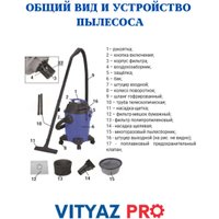 Пылесос Vityaz Pro VP20-1500