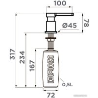 Дозатор для жидкого мыла Omoikiri OM-04 C (хром)