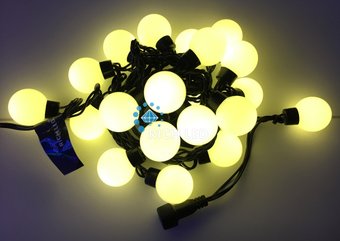 Светодиодная гирлянда Rich Led Шарики 4см RL-S5-20C-40B-WW (теплый белый)