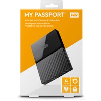 Внешний накопитель WD My Passport 4TB [WDBUAX0040BBK]