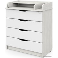 Детский комод Pituso Wood 804 (ПВХ древесина белая)
