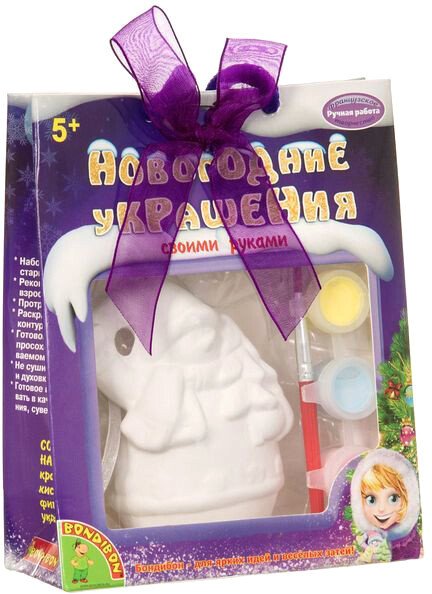 

Набор для создания поделок/игрушек Bondibon Елочные украшения. Снеговичок ВВ1689