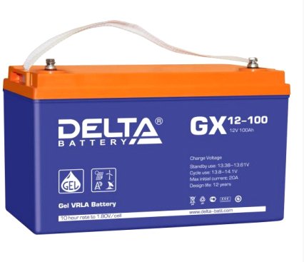 

Аккумулятор для ИБП Delta GX 12-100 (12В/100 А·ч)