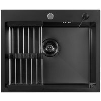 Кухонная мойка Diamond 600*500, коландер, дозатор BLACK DECOR