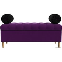 Банкетка Лига диванов Глория 29275 (микровельвет фиолетовый/черный/черный)