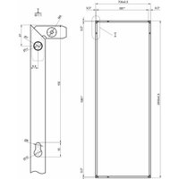Зеркало Алмаз-Люкс MA4-20070 black 200х70 см (в алюминиевой раме/черный)