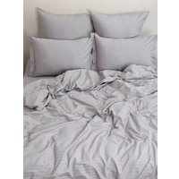 2-спальный комплект постельного белья Швейная королева Небесно-серый 14/4504