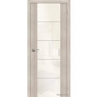 Межкомнатная дверь el'Porta Vetro V4 White Pearl (Cappuccino Veralinga)