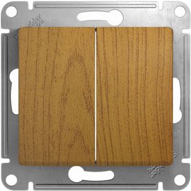 Выключатель проходной Schneider Electric Glossa GSL000565 (дуб)