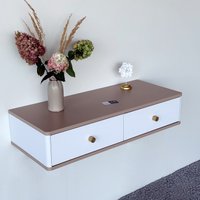 Туалетный столик без зеркала Shtabe Royal 5310 эко (макиато/р.золото)