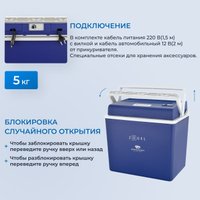 Термоэлектрический автохолодильник ZUGEL ZCR301D 30л (синий)