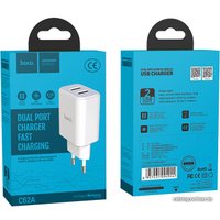 Сетевое зарядное Hoco C62A microUSB (белый)