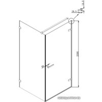 Душевой уголок Ambassador Abner 10011101R 90х90