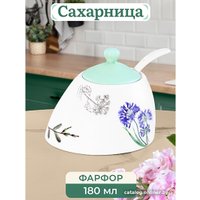Сахарница Elan Gallery Ботанический атлас с ложкой 540797
