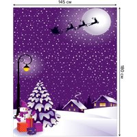 Скатерть JoyArty Санта на работе tc_8380280 (180x145)