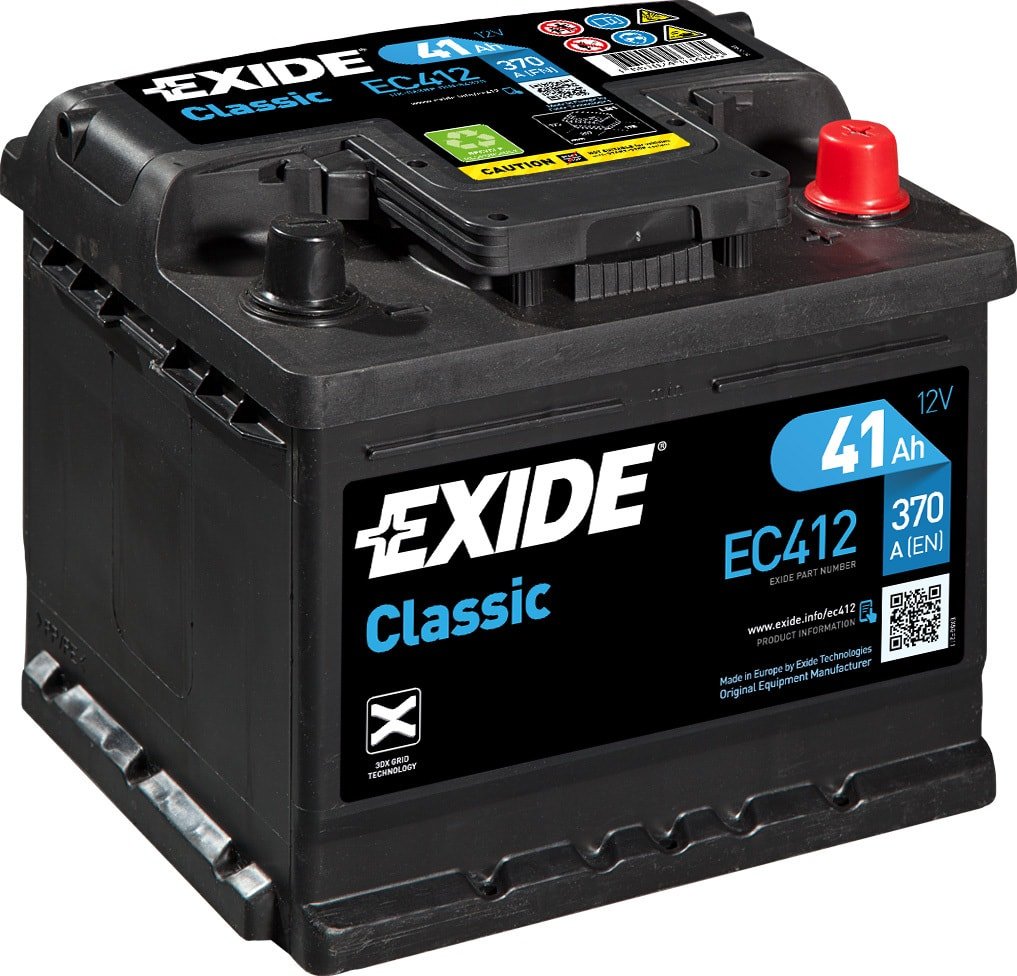 

Автомобильный аккумулятор Exide Classic EC412 (41 А/ч)