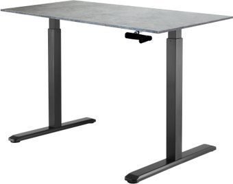 Стол с регулировкой высоты ErgoSmart Manual Desk 1380x800x18 мм (бетон чикаго светло-серый/черный)