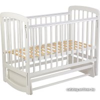Классическая детская кроватка Polini Kids Simple 304 с маятником (белый)