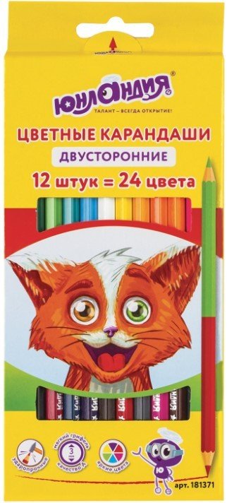 

Набор цветных карандашей Юнландия Гляделки 181371 (24 цв)
