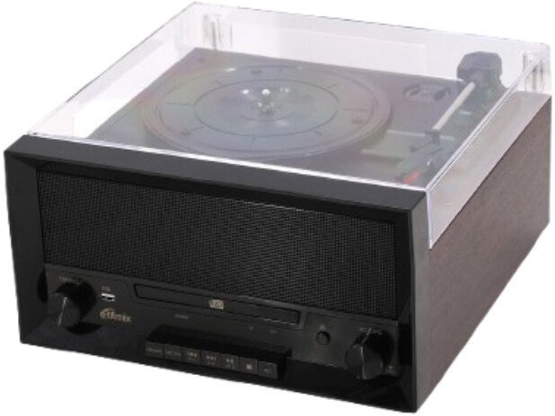 Многофункциональный аудиоцентр Ritmix LP-400B (черный/коричневый)