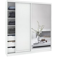 Шкаф-купе Кортекс-мебель Сенатор ШК12-45 Классика ДСП с зеркалом (белый) в Солигорске