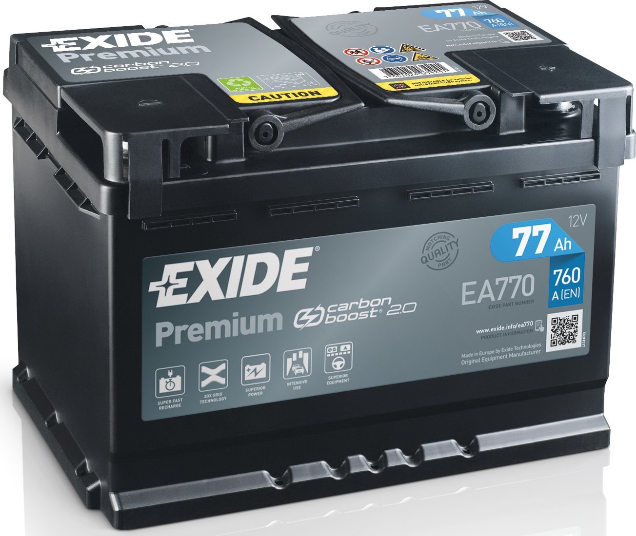 

Автомобильный аккумулятор Exide Premium EA770 (77 А/ч)