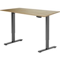 Стол ErgoSmart Electric Desk Light 1200х650х18 мм (дуб натуральный/черный)