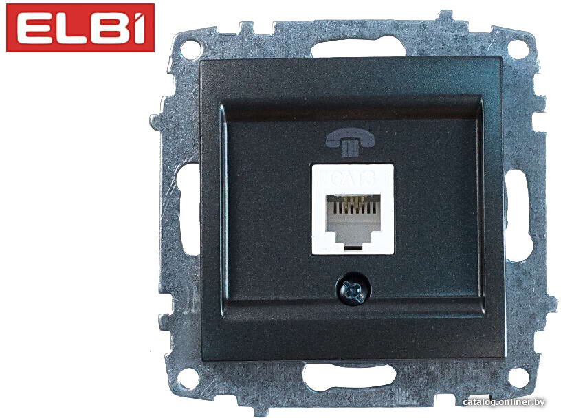 Розетка телефонная Elbi Zena-Vega 609-011100-221 (дымчатый)