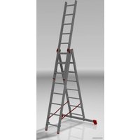 Лестница-стремянка Новая высота NV 323 трёхсекционная профессиональная 3x8 ступеней