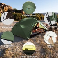 Треккинговая палатка Naturehike Mongar Hiking Tent BASE (зеленый)