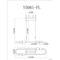 Подвесная люстра Moderli Eclipce V5061-PL