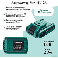 Дрель-шуруповерт Rokodil Twist 2 Pro (1 АКБ, кейс, оснастка)
