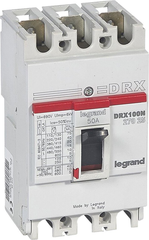 

Выключатель автоматический Legrand DRX 12550A 3P 20KA 27025