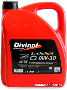 Моторное масло Divinol Syntholight C2 0W-30 5л
