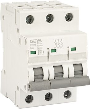 

Выключатель автоматический GEYA GYM8 3P 40А B 4.5кА GYM83P40B