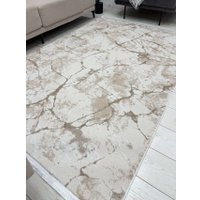 Ковер для жилой комнаты Radjab Carpet Лайла Прямоугольник UK98A (0.8x1.5, Light Beige)