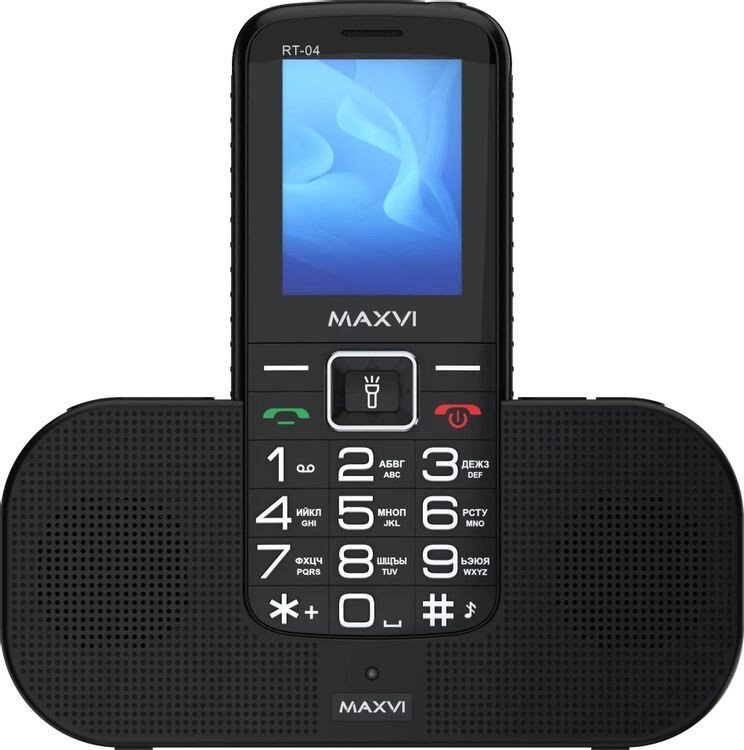 Кнопочный телефон Maxvi RT-04 (черный)