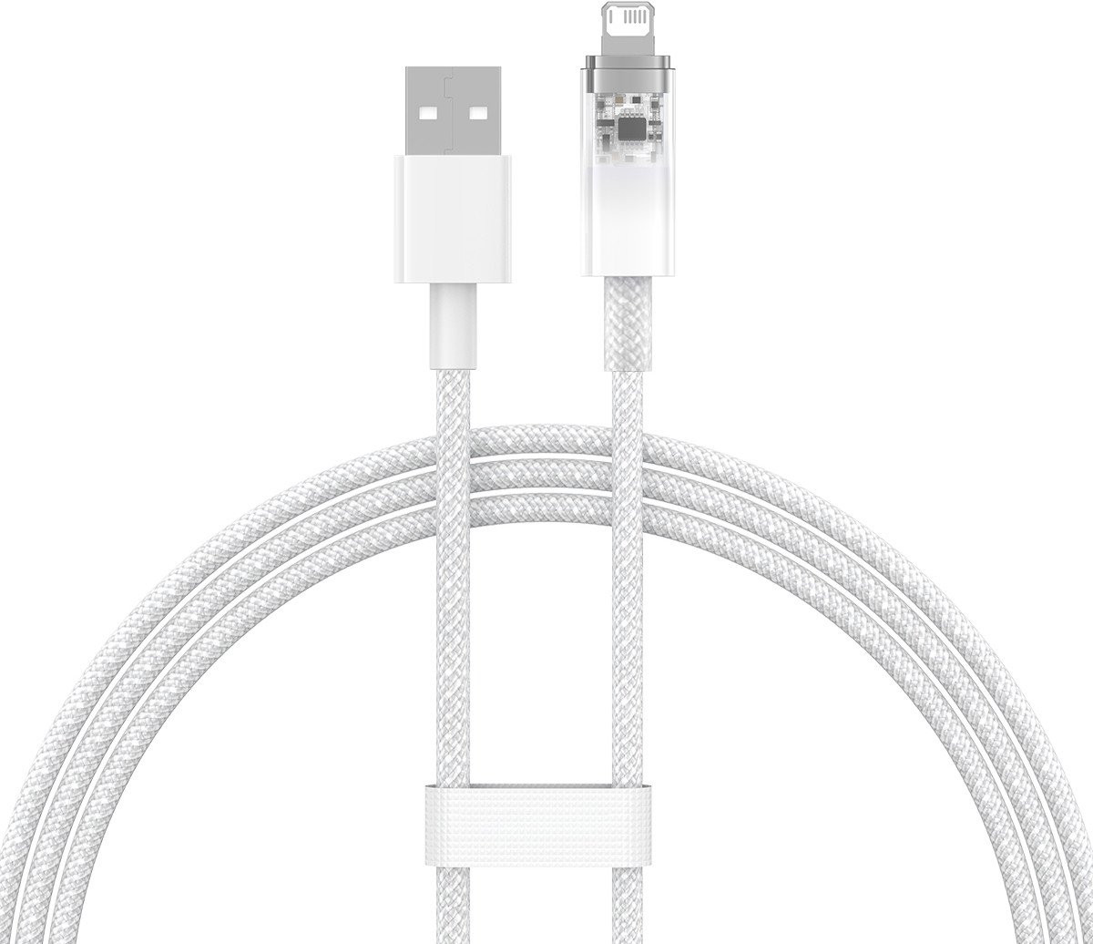 

Кабель Baseus Explorer Series Fast Charging Cable with Smart Temperature Control 2.4A USB Type-A - Lightning (1 м, белый)