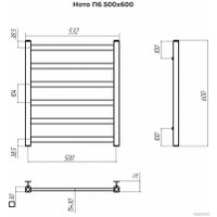 Полотенцесушитель TERMINUS Ното П6 500x600